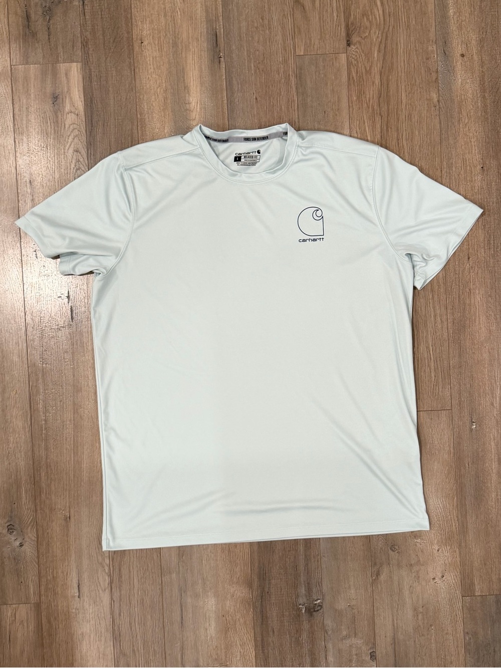 Carhartt Light Blue Force Sun Defender Short-Sleeve Logo Crew T-Shirt